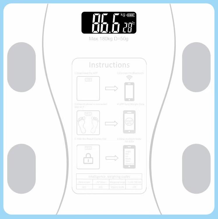 Body Fat Scale Smart Wireless Digital Bathroom Weight Scale Body Composition Analyzer With Smartphone App Bluetooth-compatible