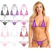 Женские сексуальные кружевные комплекты бикини из двух частей, мини-микро купальники, пляжная одежда