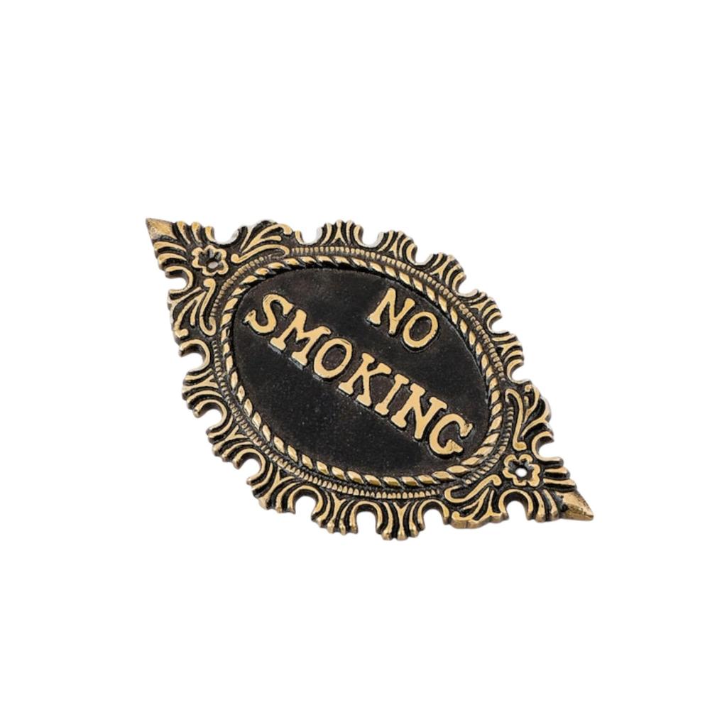 Изготовленная вручную табличка с надписью «Не курить», элегантная металлическая предупреждающая табличка для дома, офиса или бизнеса, стильная декоративная вывеска с четкой гравировкой