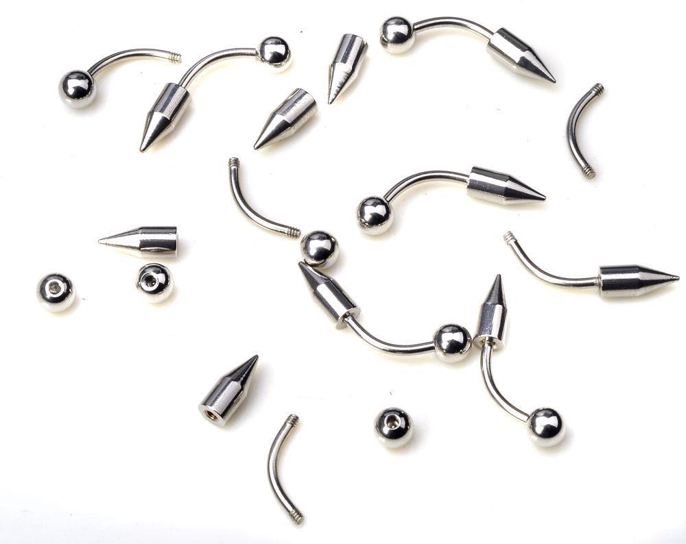 Пирсинг для тела-язык, брови, губы, живот. 5 шт