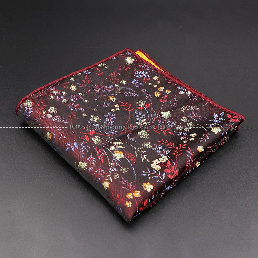 High Quality Men Handkerchief Red Blue Rose Floral Constellation Designed Wave Lines 26cm Width Tuxedo Suit Shirt Pocket Square