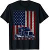 Truck Driver American Flag Trucker Unisex T-Shirt