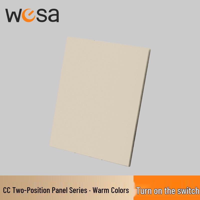 WESA European Standard Multi-hole Socket Panel with Warm Colors, Flame Retardant Protection, and Simple European Style Switch