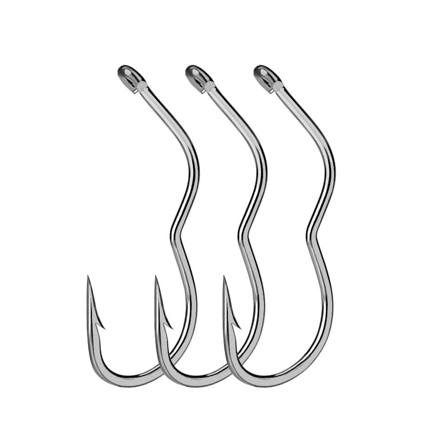 Новое изобретение, размеры 6 #-13 #, 12 шт./упак., рыболовные крючки из высокоуглеродистой стали, острые самореверсивные крючки с колючками для ловли карпа