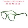 Spring Leg Blue Light Blocking Oval Myopia Eyeglasses With Degree Fashion Women Minus Sight Glasses 0 -0.5 -0.75 To -6.0