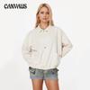 Женская куртка большого размера Casual Solid Color Spring and Autumn с длинным рукавом и лацканами, свободная, с защитой от солнца