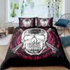 3D Skull Head Bedding Set Terror Pattern Quilt Cover Pillow Case 2 or 3 Pieces DE135 * 2 Halloween Extra Large Soft Home Decoration