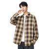 Autumn Long-sleeved Plaid Shirt Men's and Women's Korean Version Loose Casual Jacket Couple Versatile Shirt