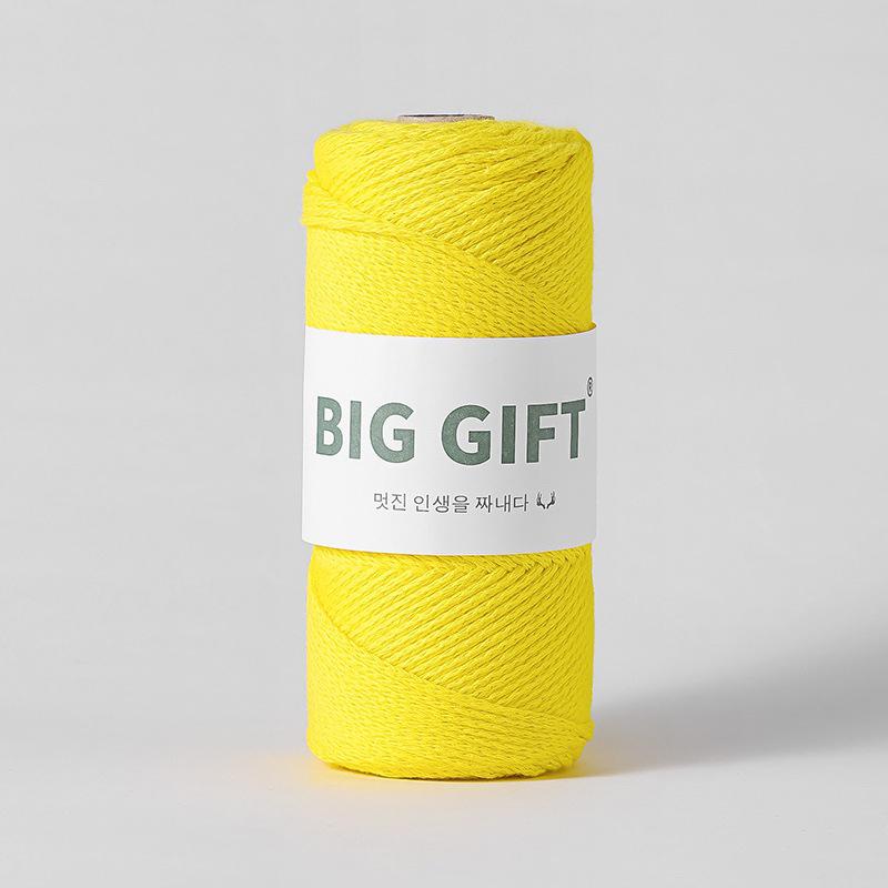BIGGIFT Ручная работа Круглая полая хлопковая пряжа - 150 г Средней толщины Пряжа для вязания крючком Сумки