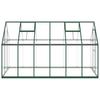 Green Greenhouse with Foundation Frame 334 x 169 x 195 cm Aluminum