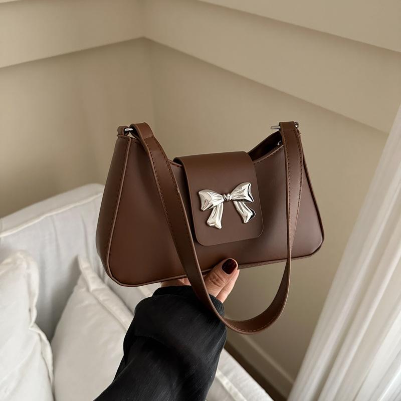 Портативная сумка Sweet Bow для поездок на работу, женская, 2024 года, новая, трендовая, корейская, нишевая, сумка для подмышек, большая вместимость, трендовая сумка