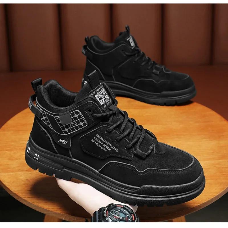 Fashion Men's Casual Sneakers Shoes Outdoor Comfortable Shockproof Shoe for Men Breathable Ankle Boots Safety Boots Zapatillas De Hombre