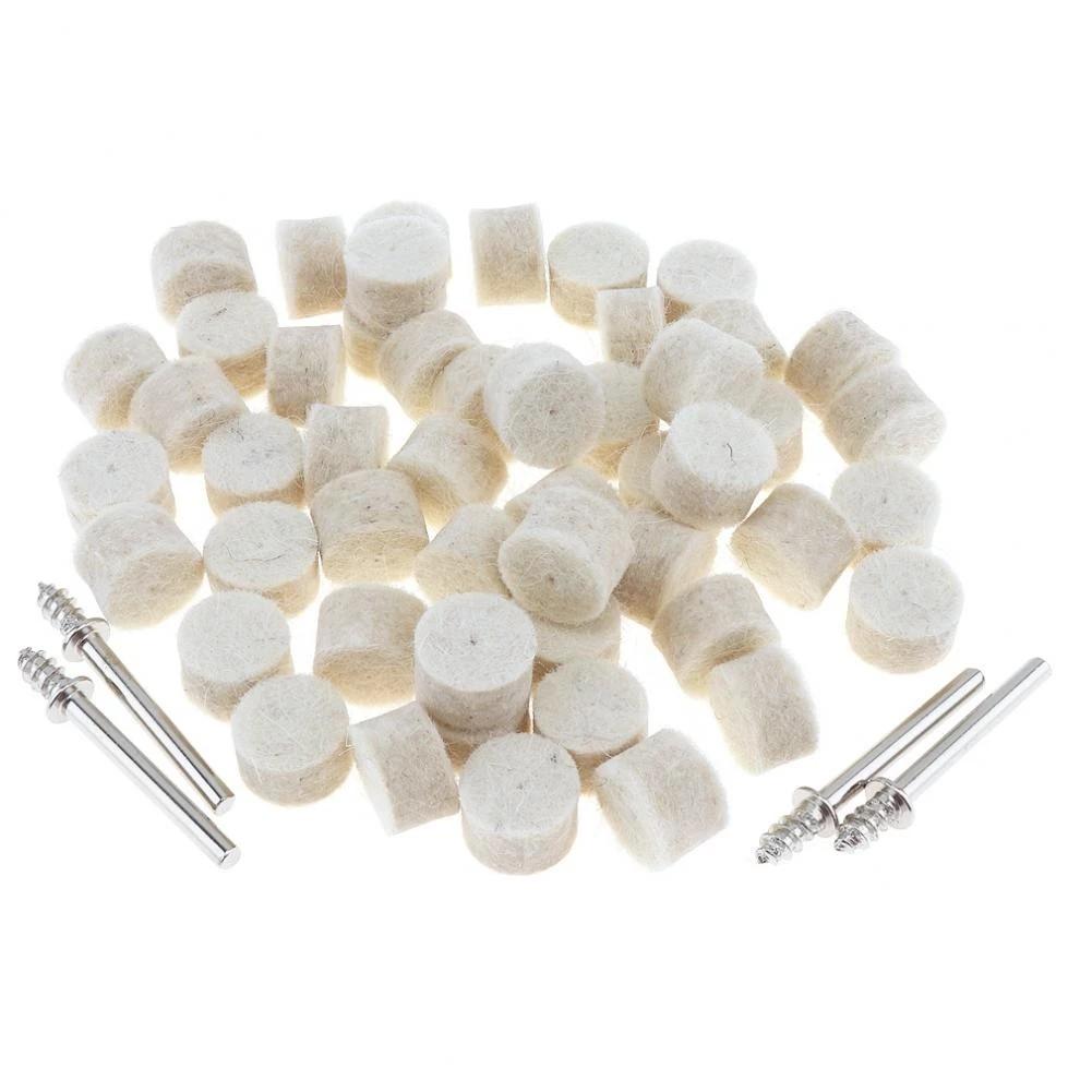 Cleaning Buffing Wheel Felt Polishing Pad +4pcs Mandrels