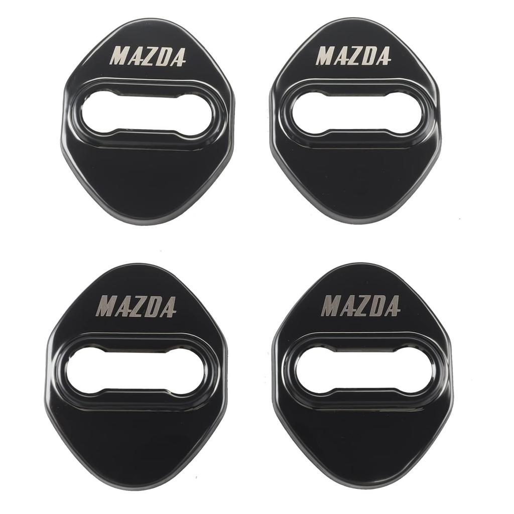Haoshilianfa Mazda Car Door Lock Door Striker Cover Accessory Mirror Stainless Steel Resistant