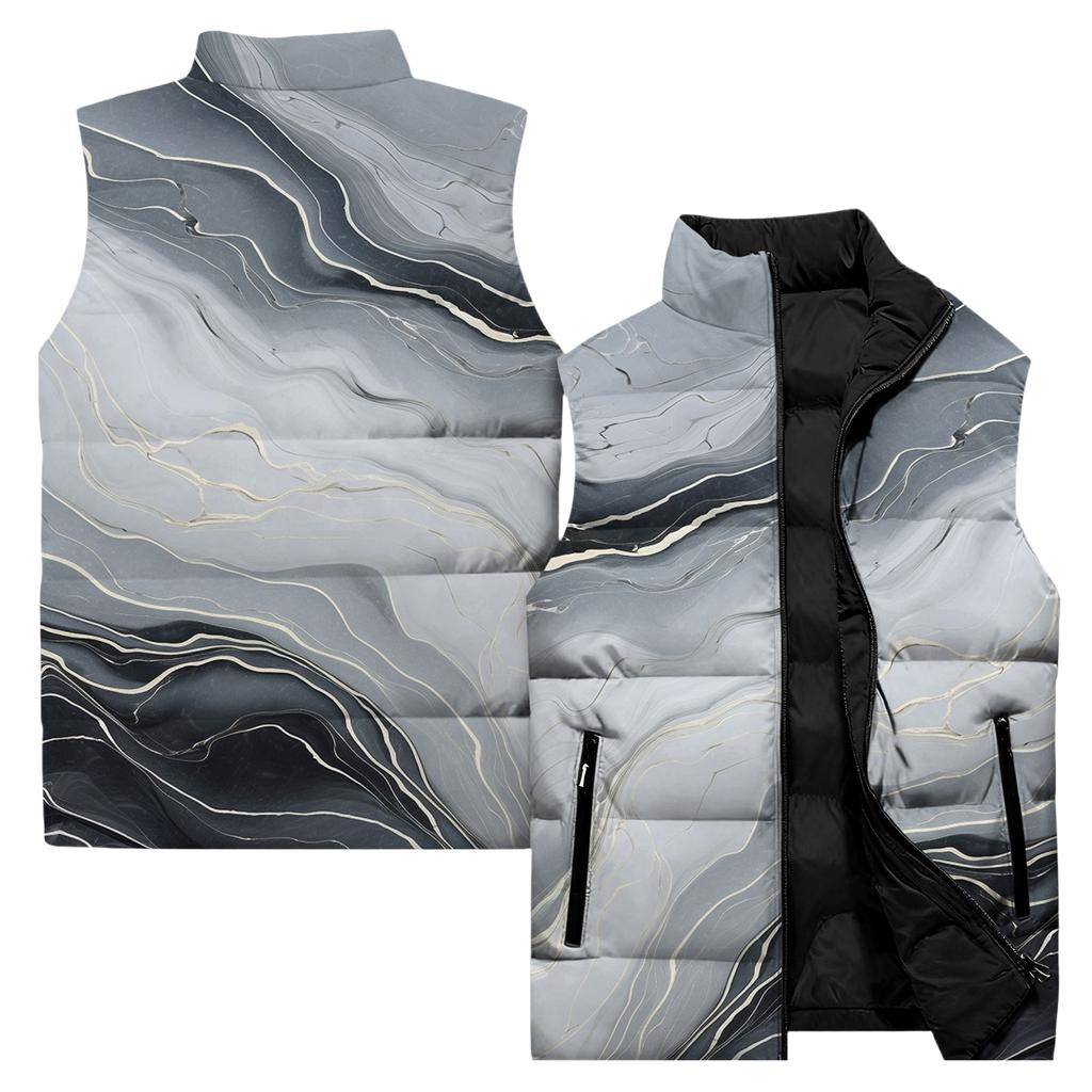 Ladies' Casual And Fashionable Sleeveless Vest Floral Pattern Printed Cotton Jacket