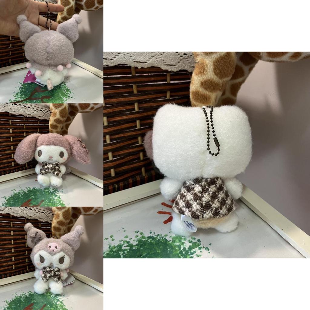 Sanrio Melody Cinnamoroll Soft Plush Keyring With Short Pile Fabric For Travel And Home Decor