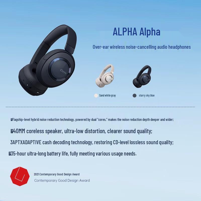 Cleer ALPHA Беспроводные умные наушники с шумоподавлением, накладные