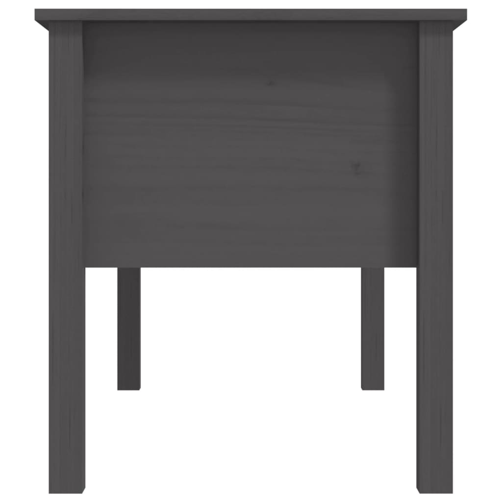 Coffee Table Gray 102x49x55 cm Solid Pine Wood