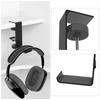 Metal Earphone Holder Hook Under Desk Headphone Stand Headset Hanger with Adjustable Clamp L