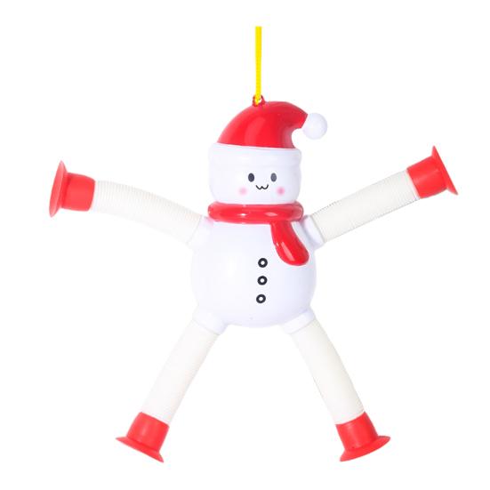 Рождественские Поп-трубки для наполнения чулка для малышей, детей, телескопические присоски, игрушка Санта-Клаус/Олень, фиджет-трубки, сенсорная игрушка для девочек и мальчиков