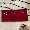 Knit Hair Accessories Versatile Metal Rivet Hairband Elastic Wide Headband Y2k Fashion Hairband For Dating Work Travel