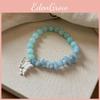 Delicate Butterfly Blue Bracelet For Women Sweet Style Beaded Jewelry Friendship