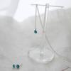 J.Lauren N0842 December Birthstone Turquoise Silver Necklace