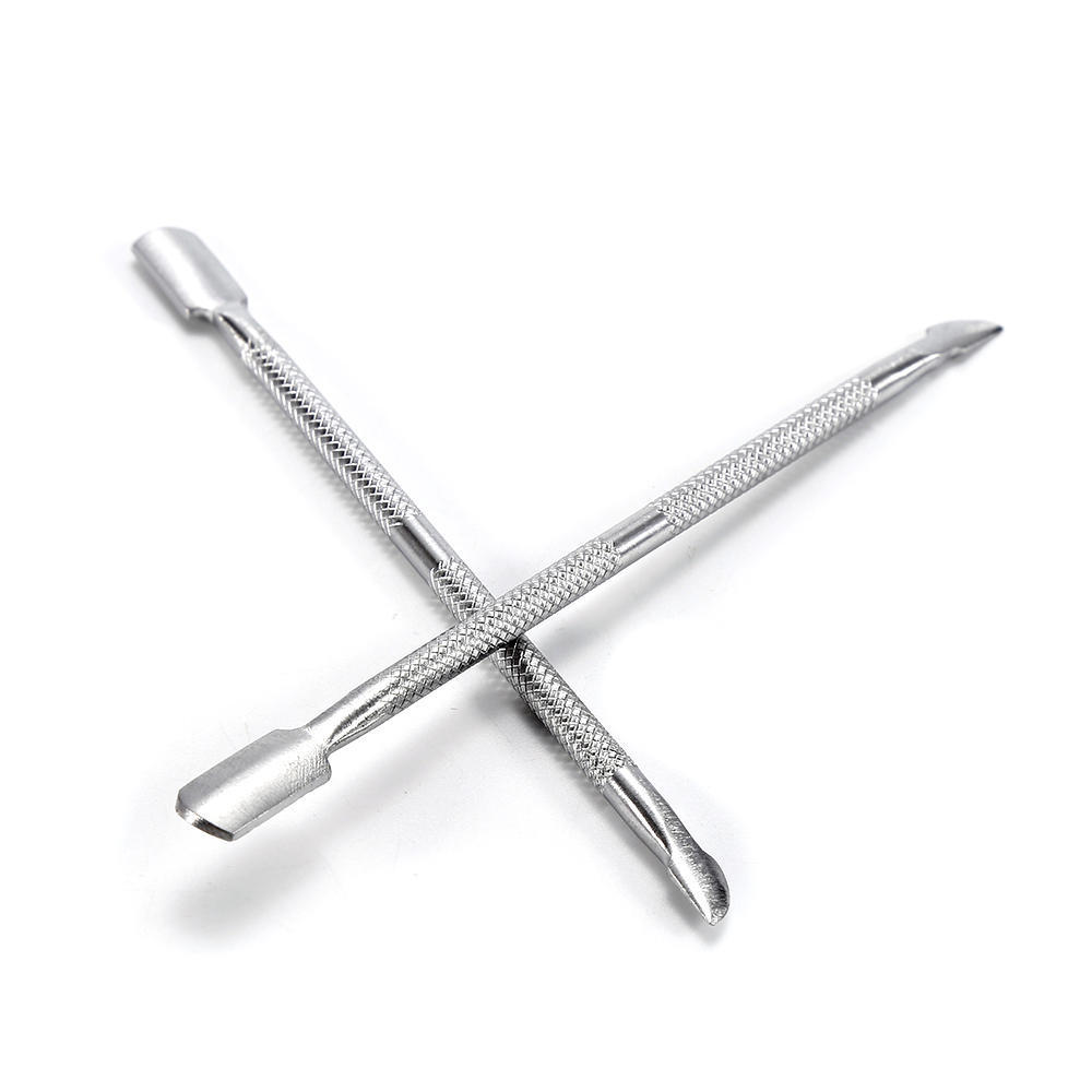 1 шт. двусторонний stainless steel лопаточка-ложечка для кутикулы ногтей триммер для мертвой кожи педикюр педикюр чистка инструмент для ногтей
