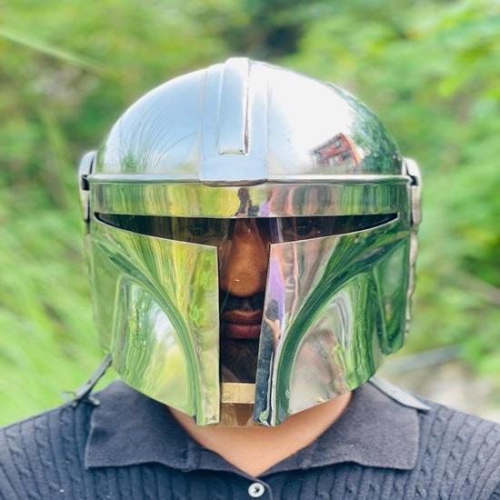 Helmet Steel Cosplay Helmet Armor  Medieval Sci-Fi Collectible LARP  Display Prop Gift