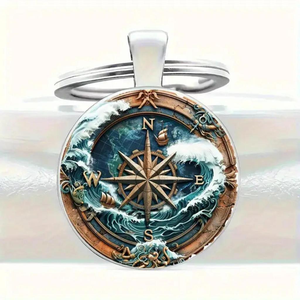 Брелок-подвеска Badge Time Gemstone Cross Border Accessories Metal Keychain