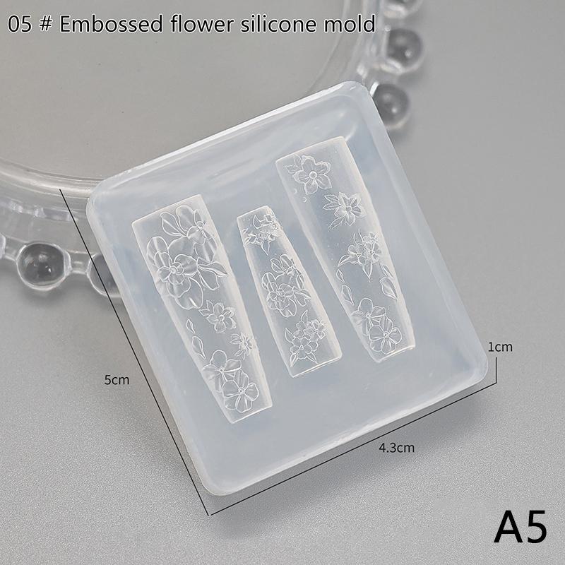 Силиконовая форма для резьбы по ногтям в виде цветка и бабочки, 3D-пластина для штамповки, трафареты для ногтей, инструменты для маникюра с УФ-гелем для самостоятельного изготовления, любители нейл-арта