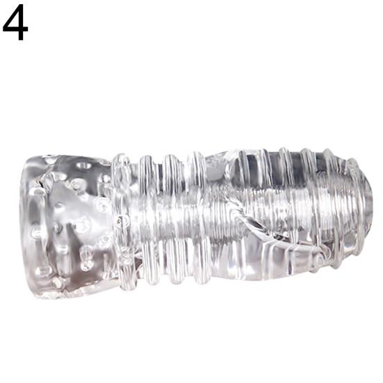 Transparent Soft Silicone Masturbator Aircraft Cup Men Penis Trainer Sex Toy