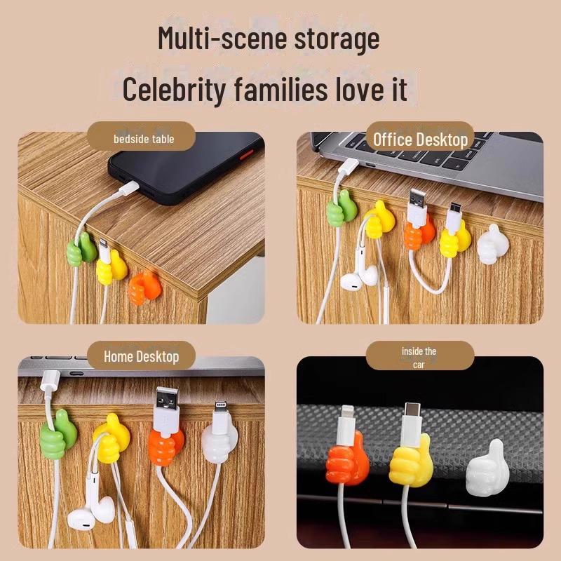 Зажим для большого пальца: Органайзер для кабелей с прочным клеем для спальни — решение для хранения проводов без проколов