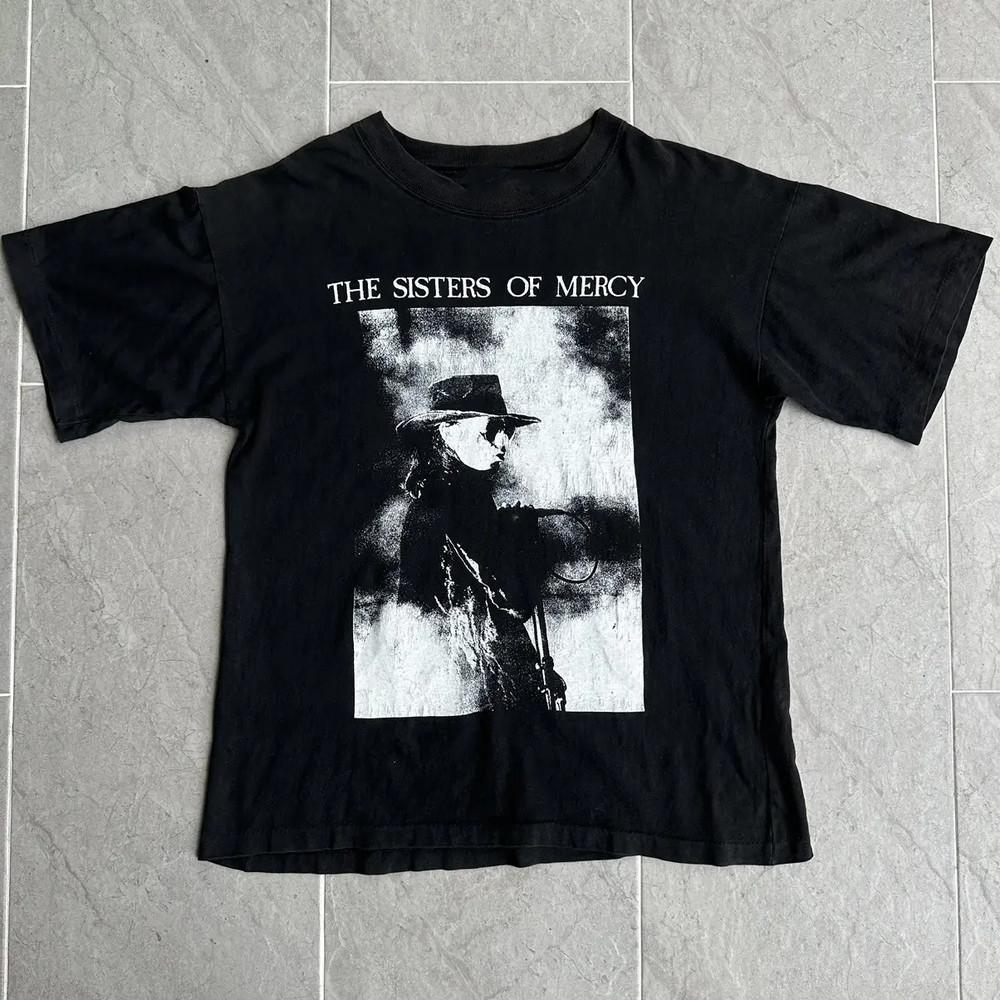 Музыкальная черная футболка унисекс из хлопка с изображением группы The Sisters of Mercy