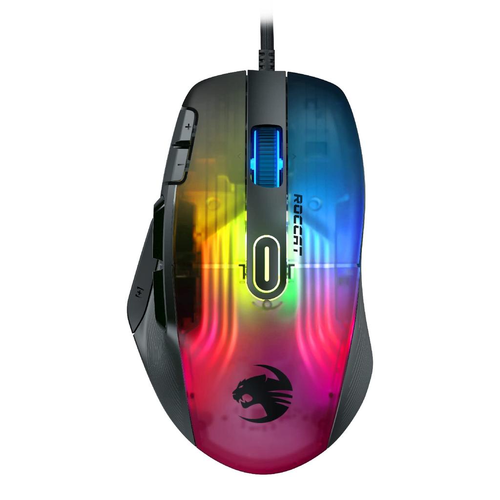 ROCCAT Gaming Mouse Kone XP Wired German Design Authorized Distributor Black/Black Optical/19K/Optical Switch/Multi-Button/104g/4D