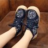 Ethnic Style Handmade Totem Cloth Shoes Cotton Linen Soft Sole Short Boots Women's Flat Shoes