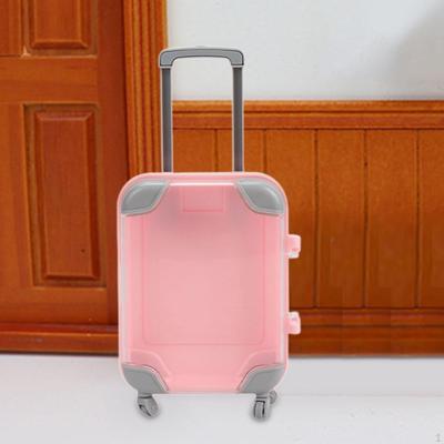 Мини-чемодан, модный кукольный багаж, игрушка для кукольного домика, прозрачная крышка для подарочной коробки