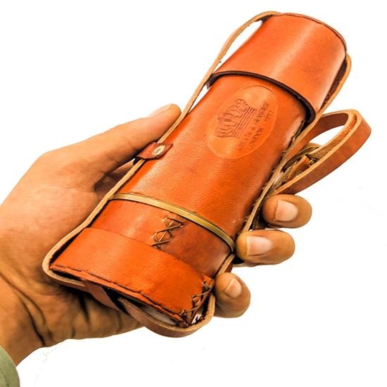 Marine Brass Telescope Spotting Scope with Leather Case Birthday Gift