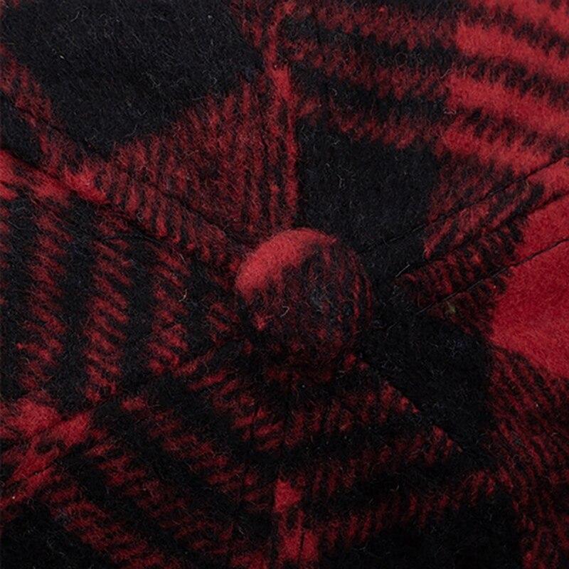 Classic Plaid Print Baseball Cap Unisex Plaid Outdoor Casual Cap Autumn Winter Adjustable Peaked Cap