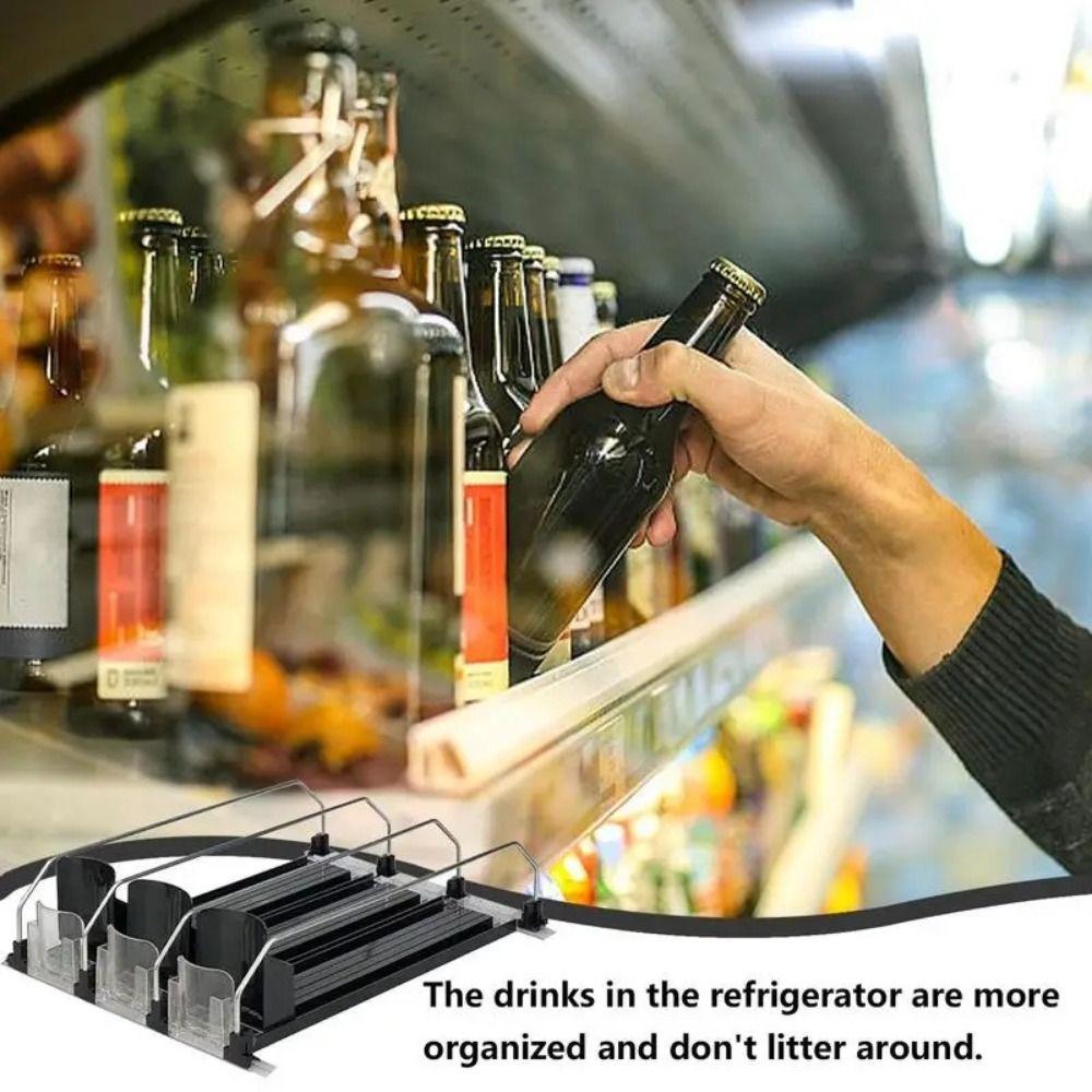 Spring Push Can Organizer Self-Pushing Beverage Pusher Shelf Storage Shelf Can Shelf Pusher Water