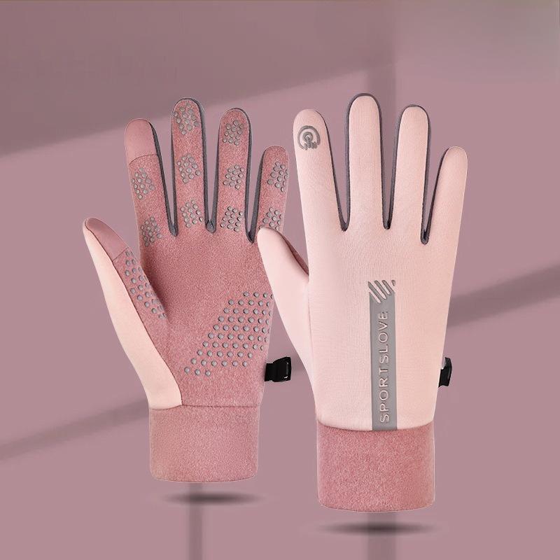 Winter Warm Gloves for Men and Women Cycling Warmth, Fleece and Thickened Cycling Gloves, Anti-slip Touch Screen, Waterproof