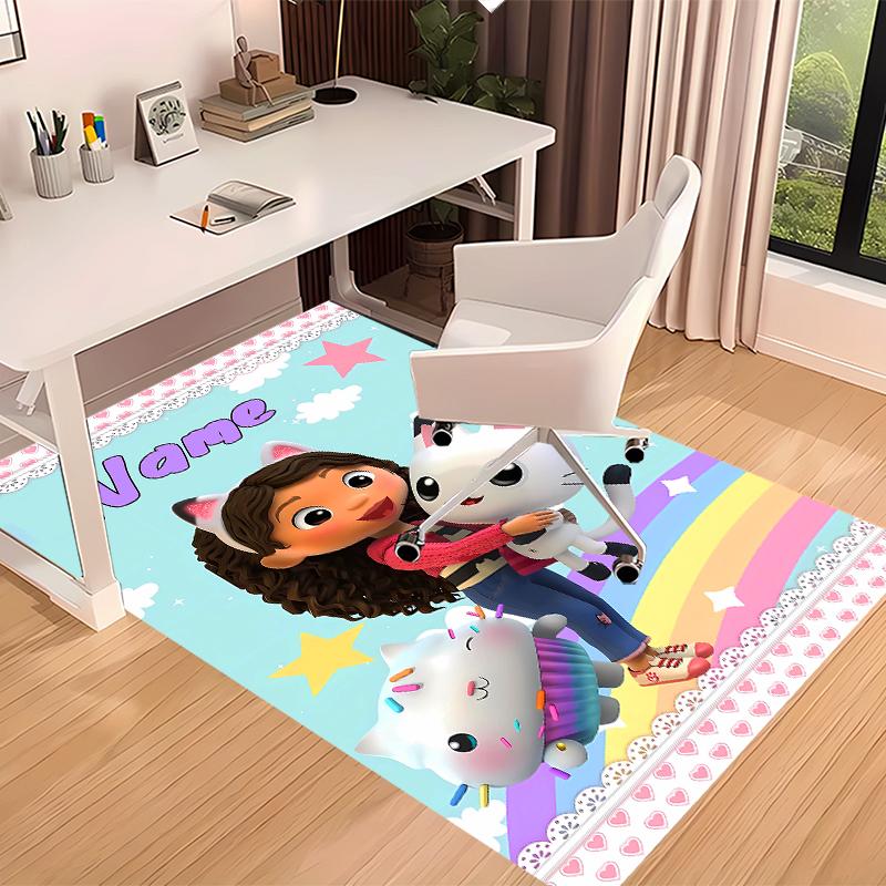 Custom personalization Gabby's Dollhouse Print Area Rug - Soft, Washable Non-Slip Indoor Mat,Living Room,Home&Office Decorative Rug