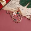 Snowflakes Christmas Brooch Snowman Enamel Badge Fashion Waistband Pin  Bag Decoration