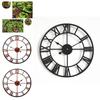 Roman Wall Clock Vintage Metal Decor With Quartz Movement For Living Room And Bedroom