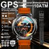 2026 Новые мужские умные часы военного уровня с GPS, водонепроницаемостью 10 ATM, светодиодным фонариком, аккумулятором 730 мАч, Bluetooth-звонками, для активного отдыха, спорта и фитнеса
