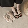 Korean Version Flat Bottom Women Sandals 2024 New Fashion Casual Simple All-match Anti-slip Comfortable Women Shoes Summertime