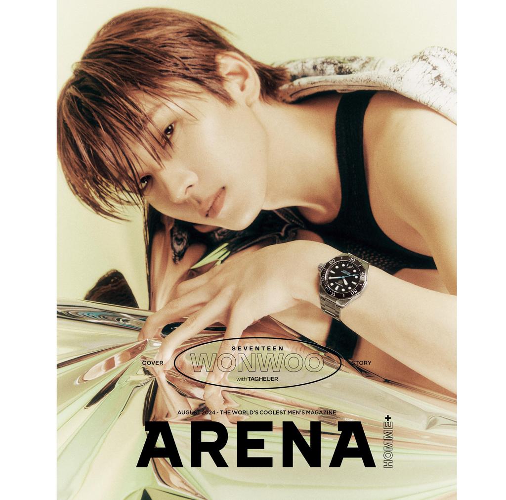 Обложка 2024.8 ARENA HOMME+ SEVENTEEN WONWOO