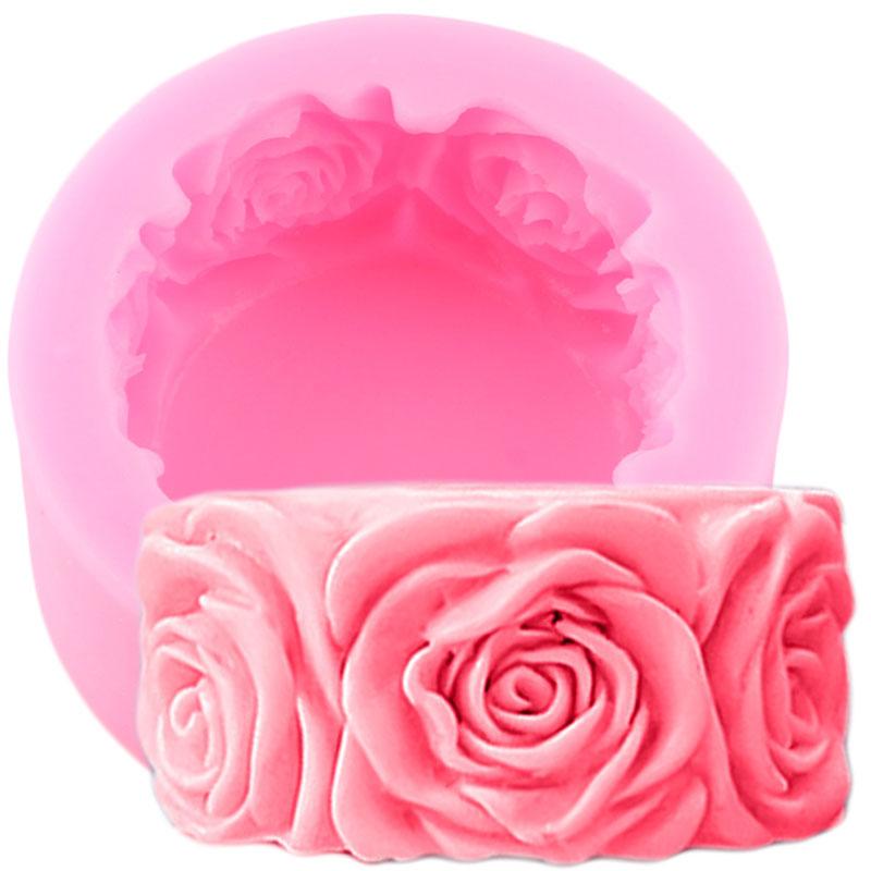 Силиконовая форма с цветком розы, свадебная помадка, инструменты для украшения торта, топпер для кексов, сделай сам, формы для конфет, шоколада и мастики