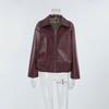 2024 European & American Women's Loose-Fit Motorcycle Leather Jacket - Autumn/Winter Fashion