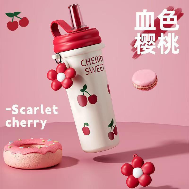 Stainless Steel Vacuum Insulated Tumbler With Ceramic Coated Interior Portable Water Bottle Women Students